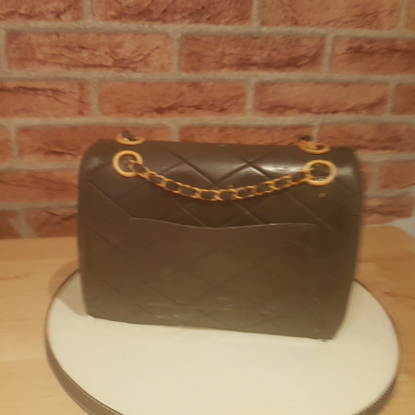 Black Chanel bag cake