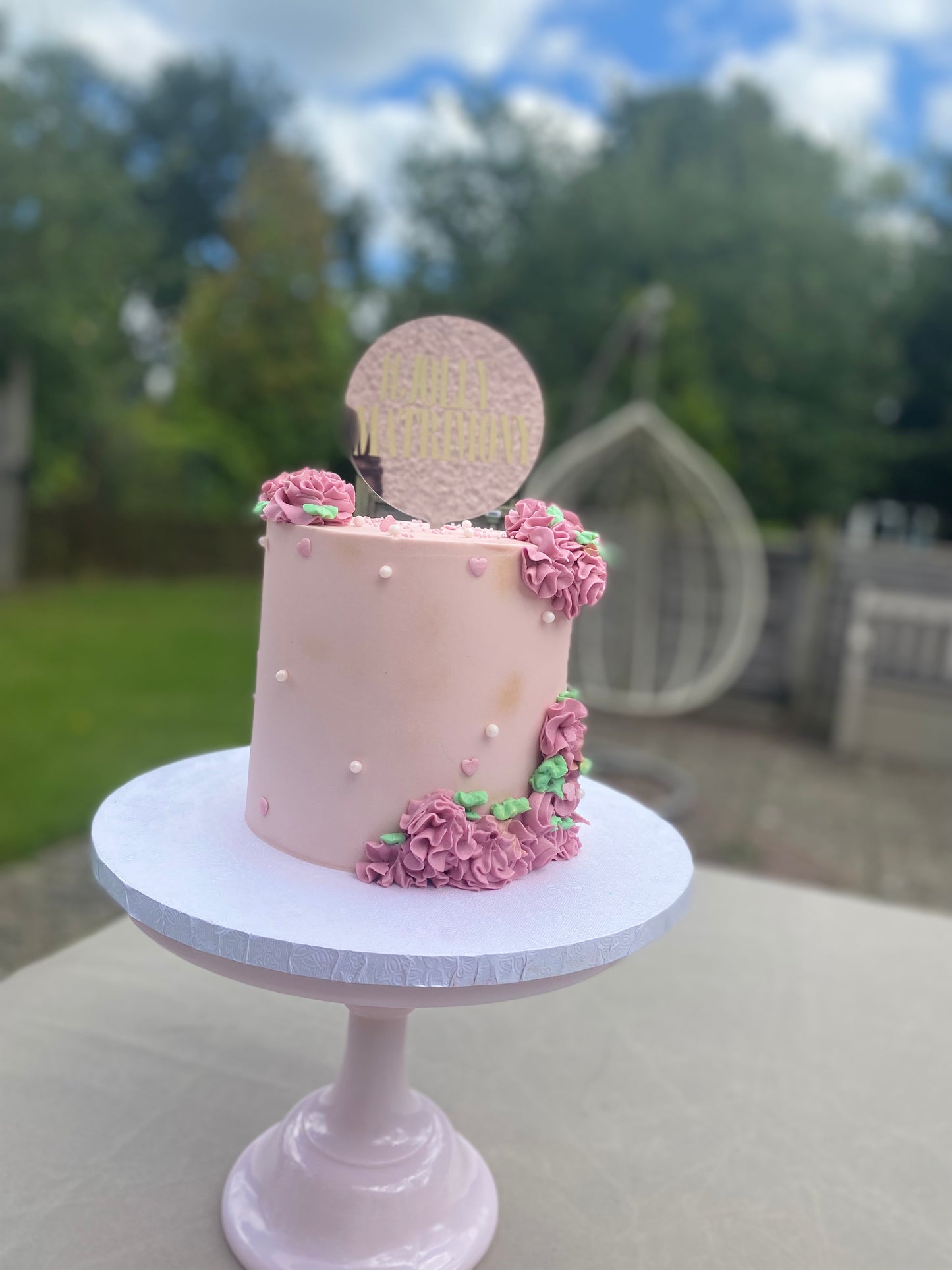 Floral buttercream cake