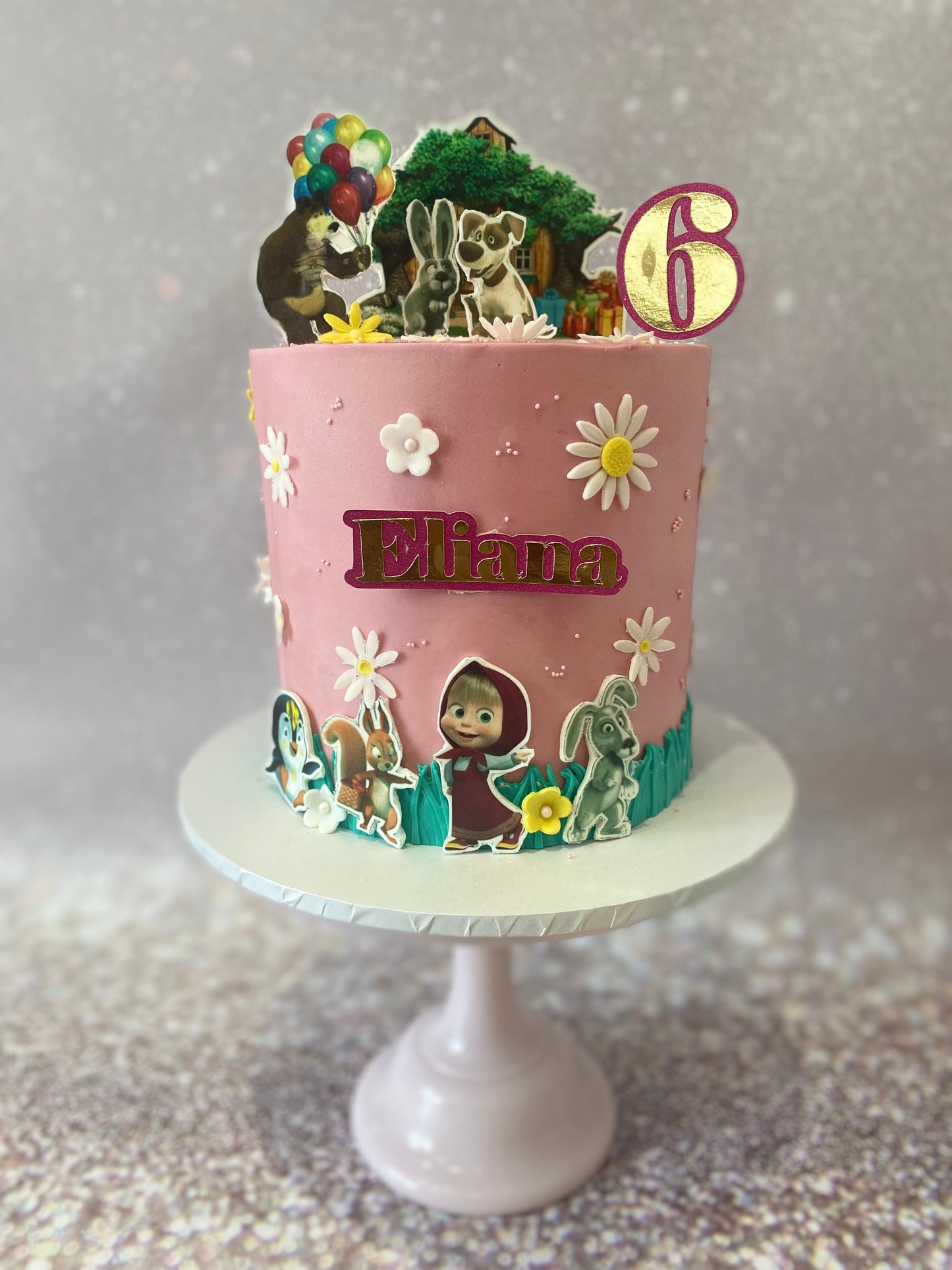 Marsha and the bear themed cake