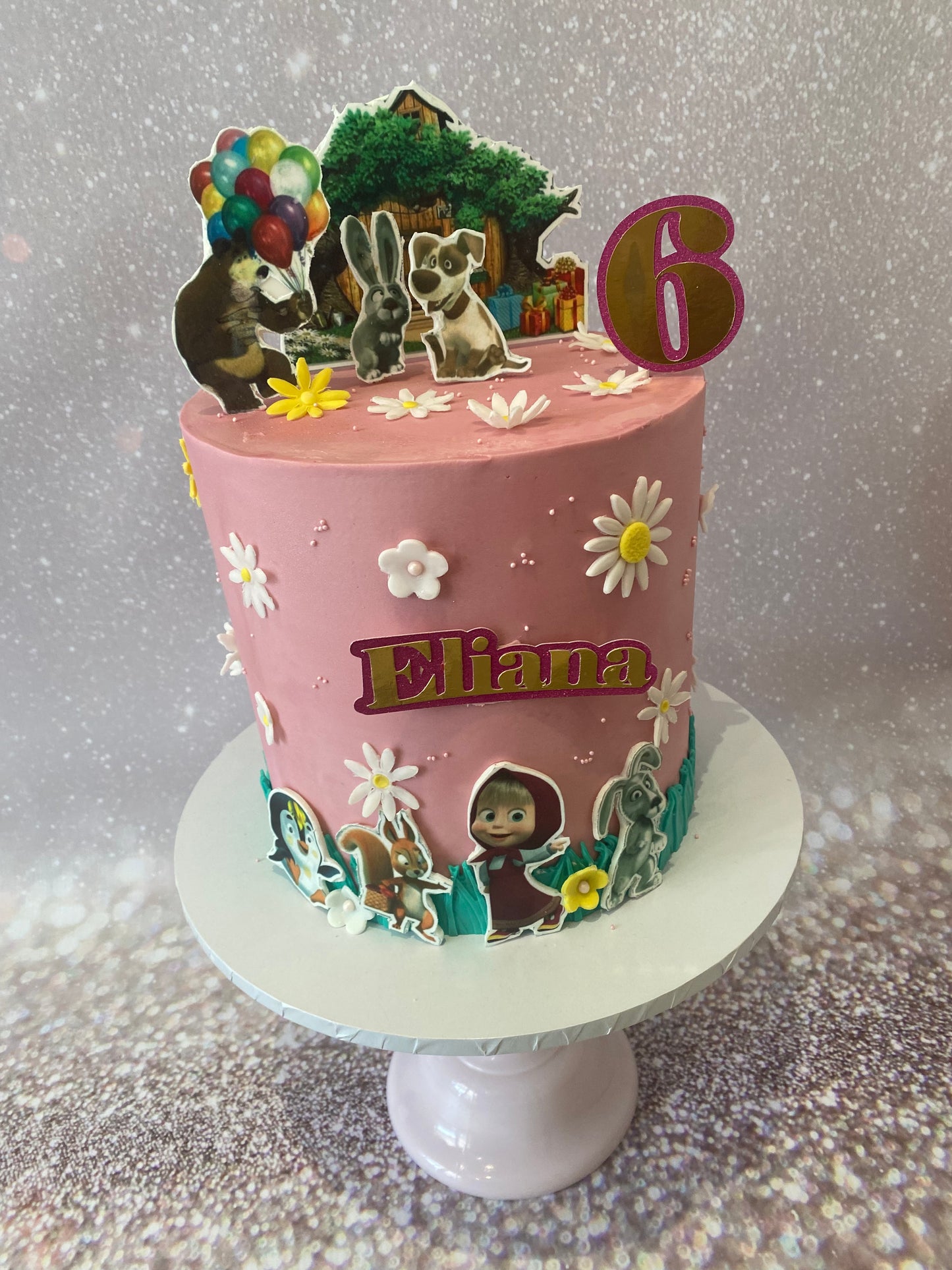 Marsha and the bear themed cake