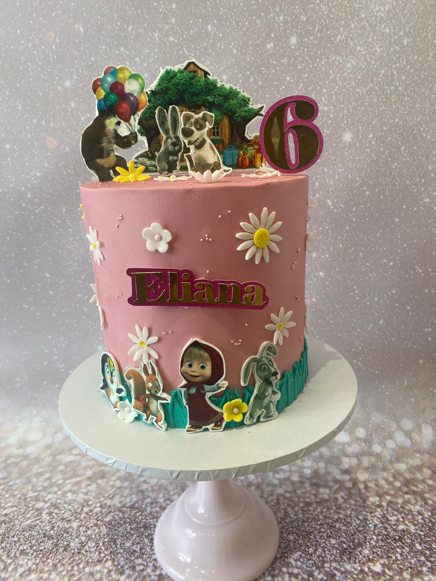 Marsha and the bear themed cake